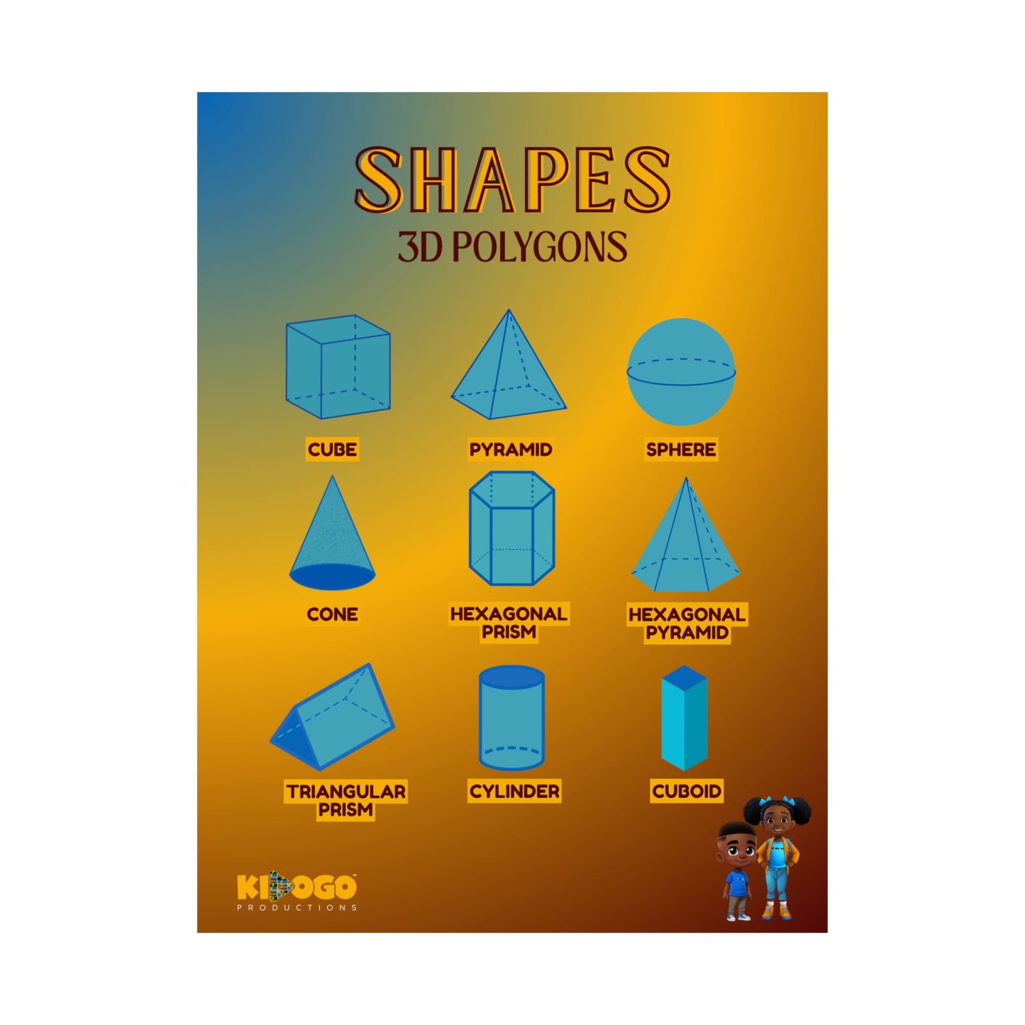 3D Shapes Poster