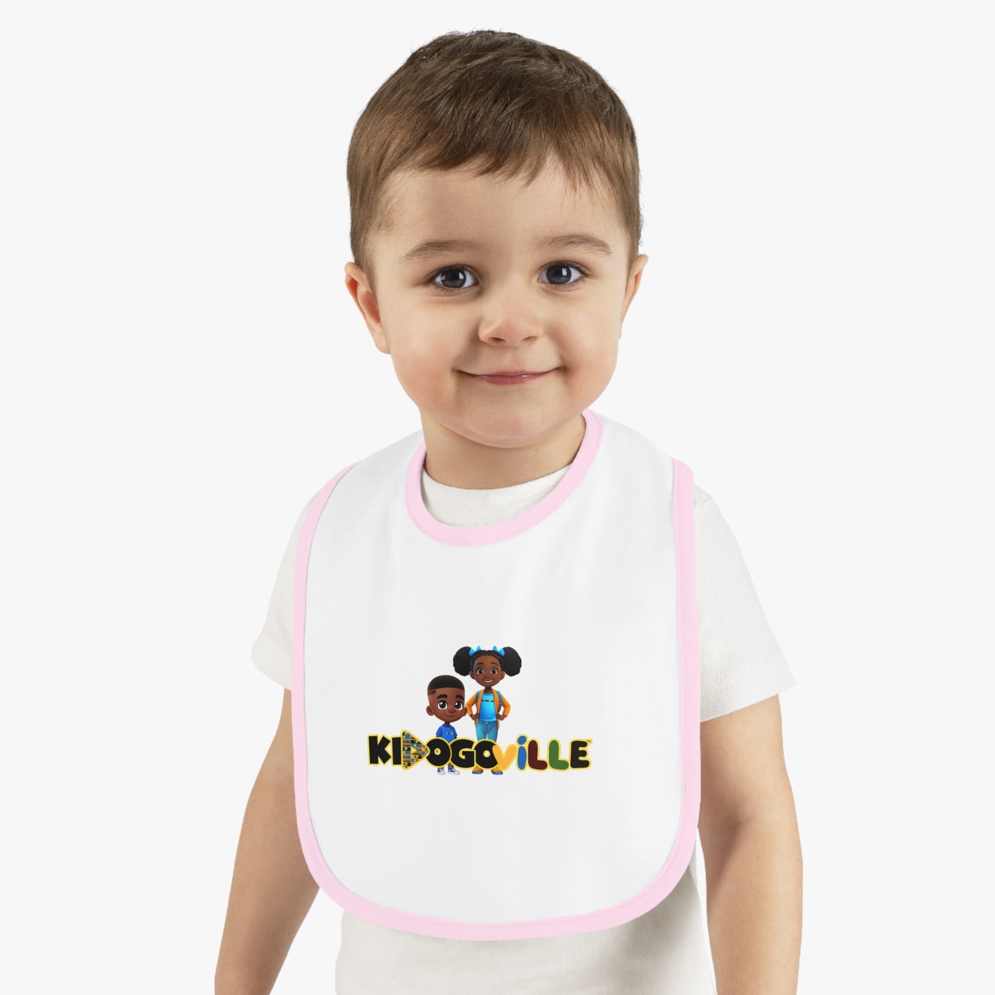 Baby Contrast Trim Jersey Bib
