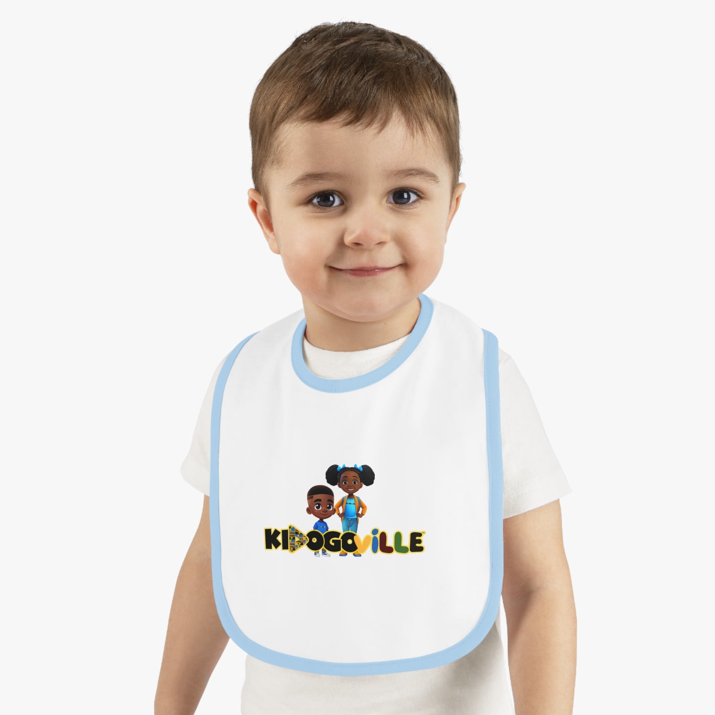Baby Contrast Trim Jersey Bib
