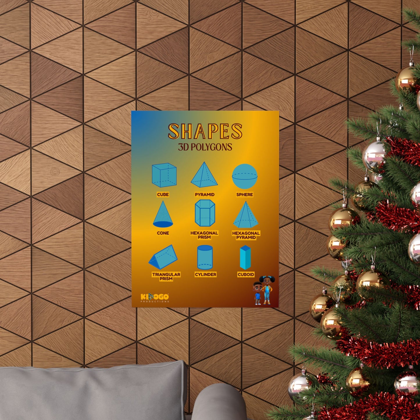 3D Shapes Poster