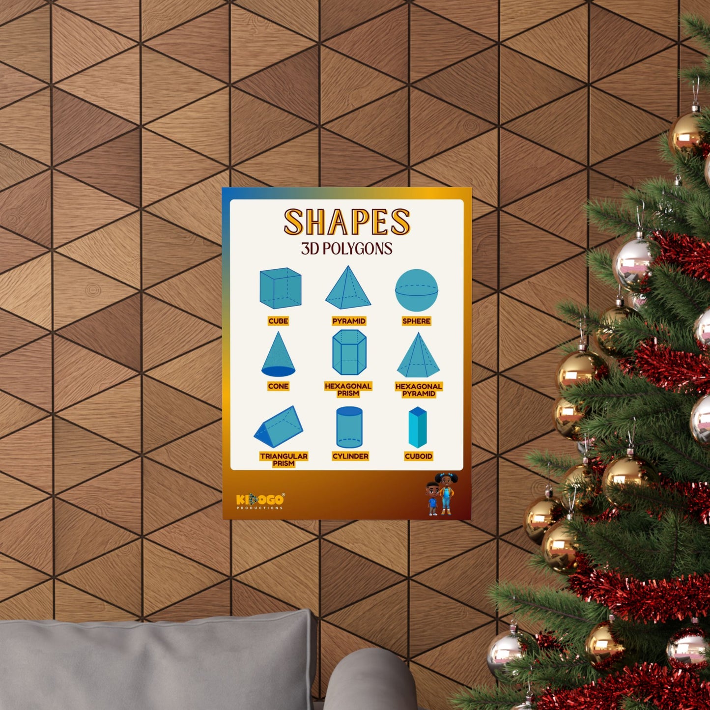 3D Shapes Poster