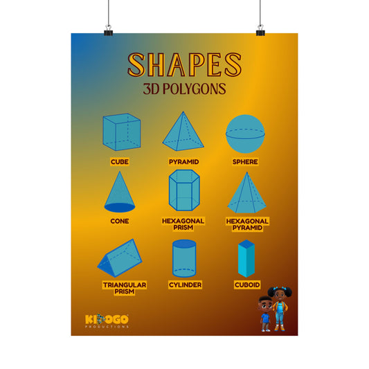 3D Shapes Poster